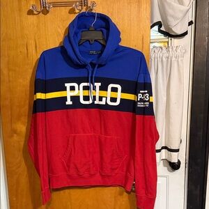 VTG P-93 RL Polo Colorblock hoodie sz L